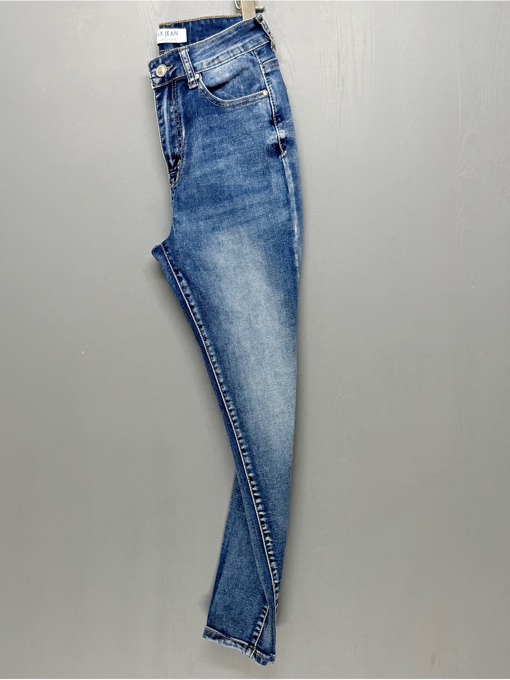 Wax Jeans Women’s 7/28 High Rise Skinny Jeans Medium Wash Stretch Denim